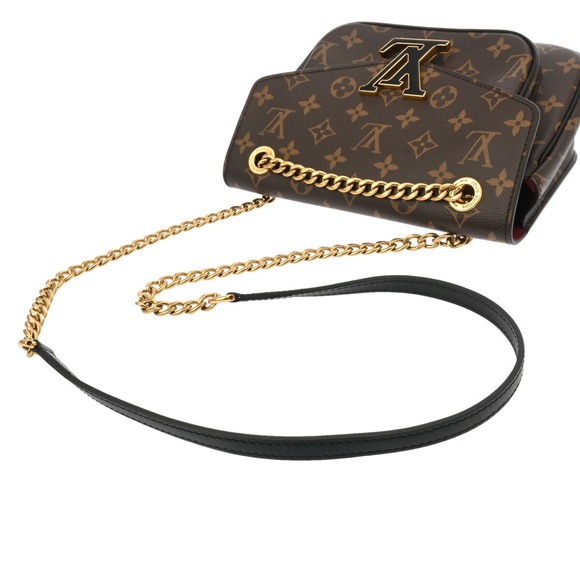 Louis Vuitton Passy Chain Shoulder Brown Black Bag Back - Picture 3 of 15